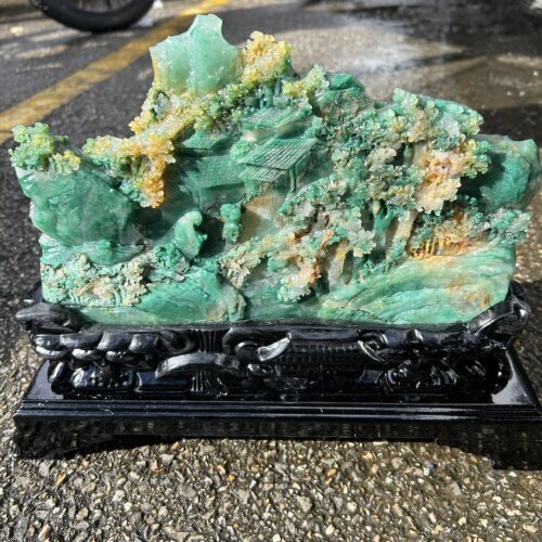 老坑观赏珠宝收藏客厅价廉黄龙玉
