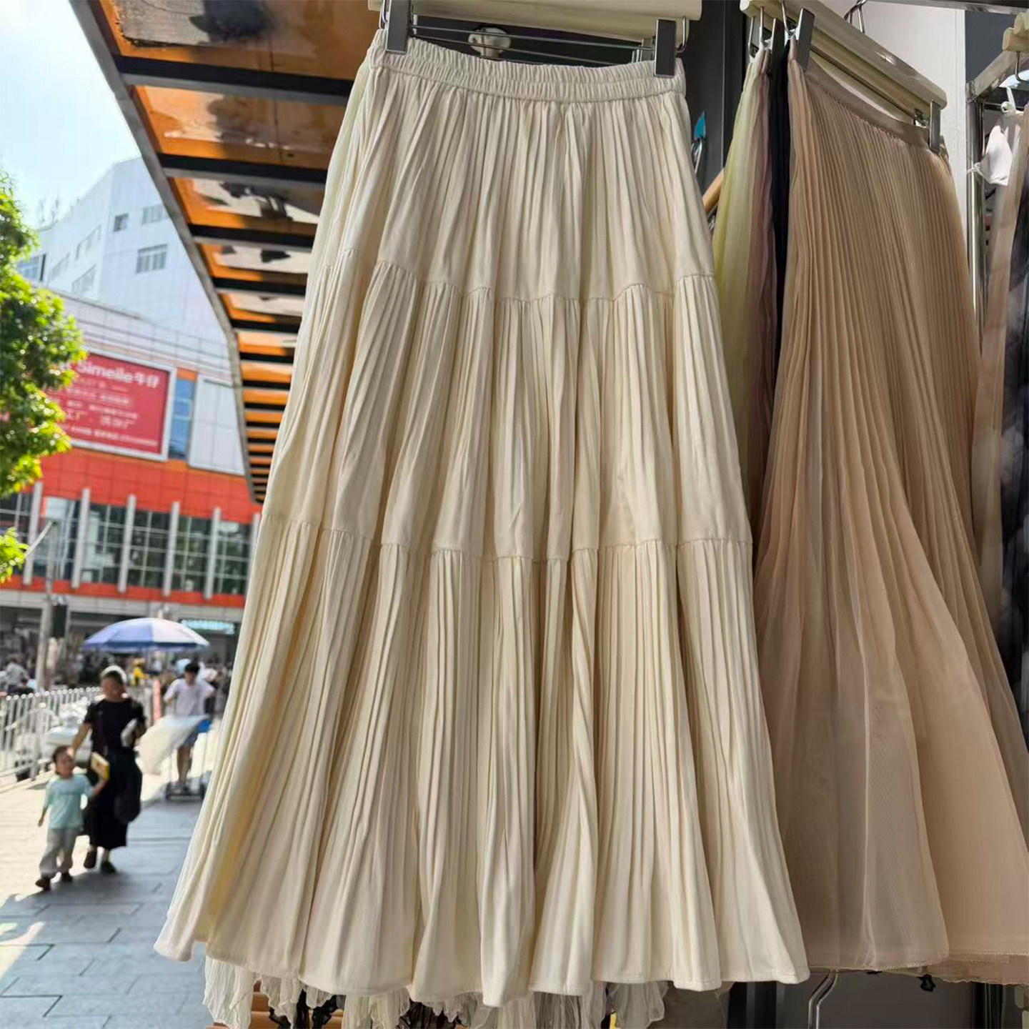 咖色丝绒半身裙女秋季新款
