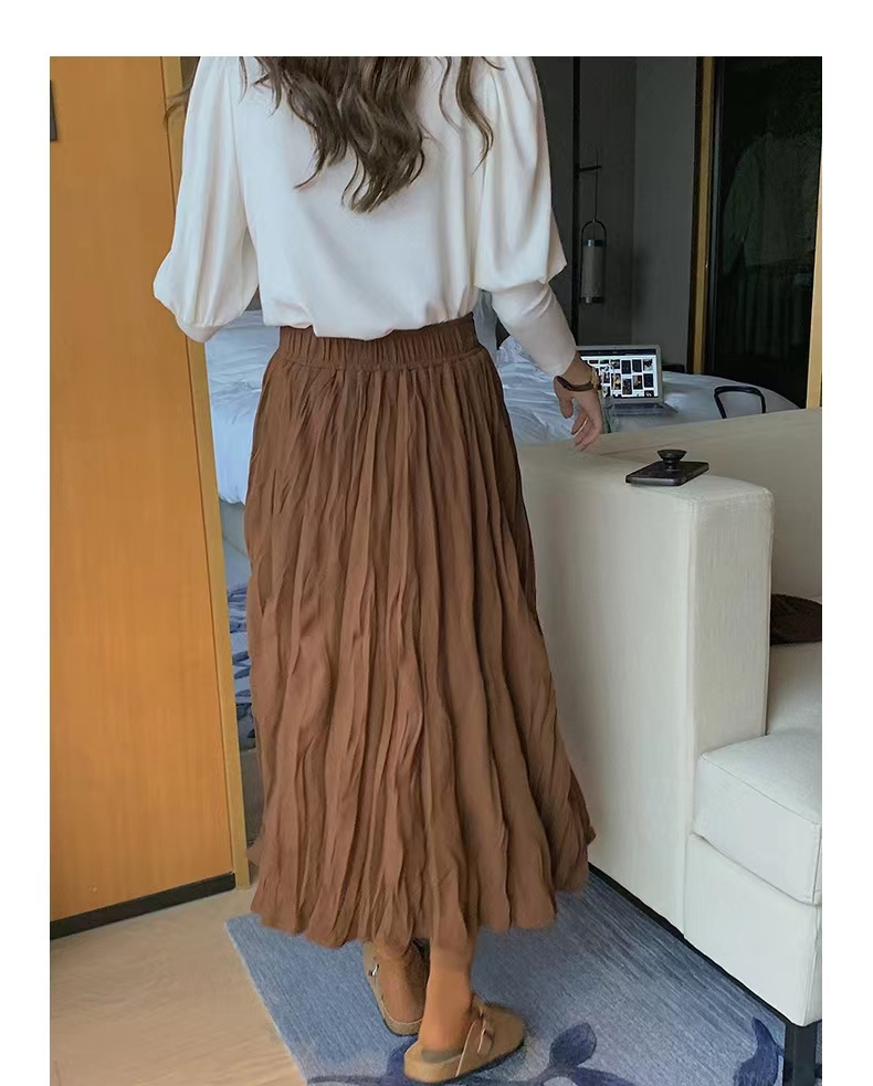 高腰显瘦百褶裙百搭半裙