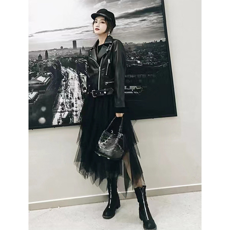 不规则网纱半身裙女韩版新款四季中长款高腰显瘦a字仙女蓬蓬裙子