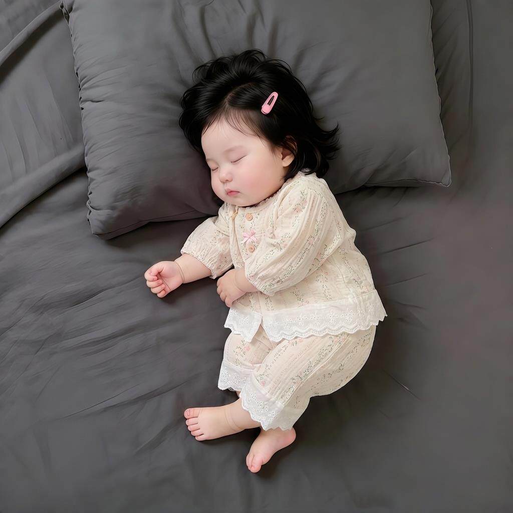 甜美花边儿童睡衣宝宝家居服薄款分体套装婴儿睡衣A类柔软亲子装