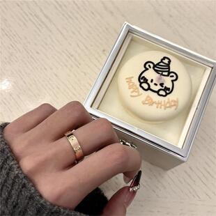 小熊蛋糕生日惊喜盒子女孩项链戒指魔术礼盒情人节男女礼物戒指盒