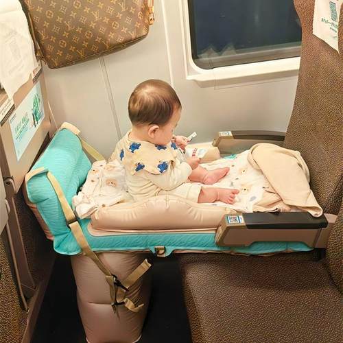 高铁儿童睡觉神器充气车载旅行床旅行便携飞机长途二等座哄娃神器