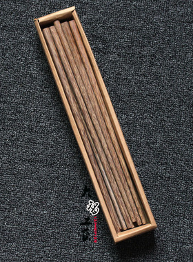 天然原木实木筷子 红檀木鸡翅木筷子 檀木筷10双装