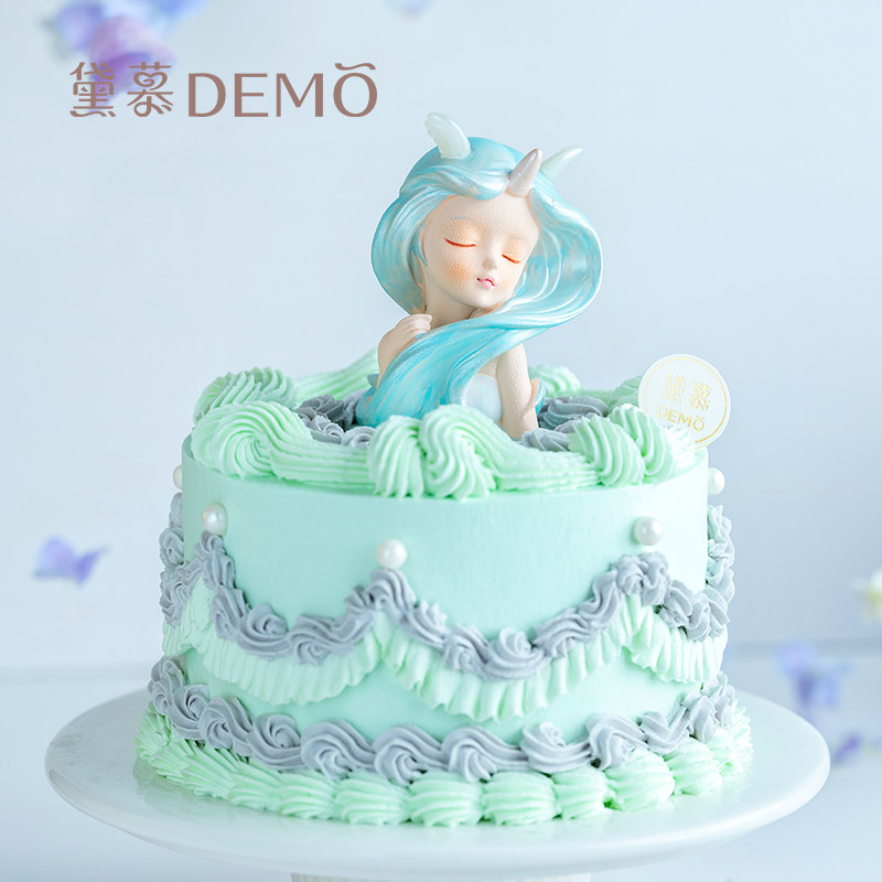 demo黛慕 水瓶座雅典娜·创意主题奶油蛋糕 水果奶油生日主题南宁