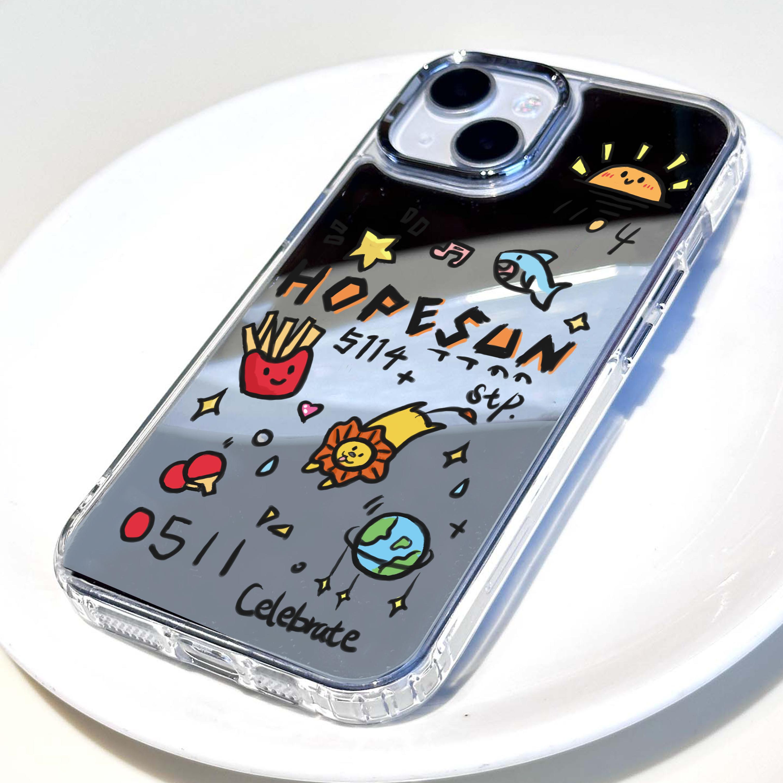 原创涂鸦孙颖莎王楚钦莎头手机壳