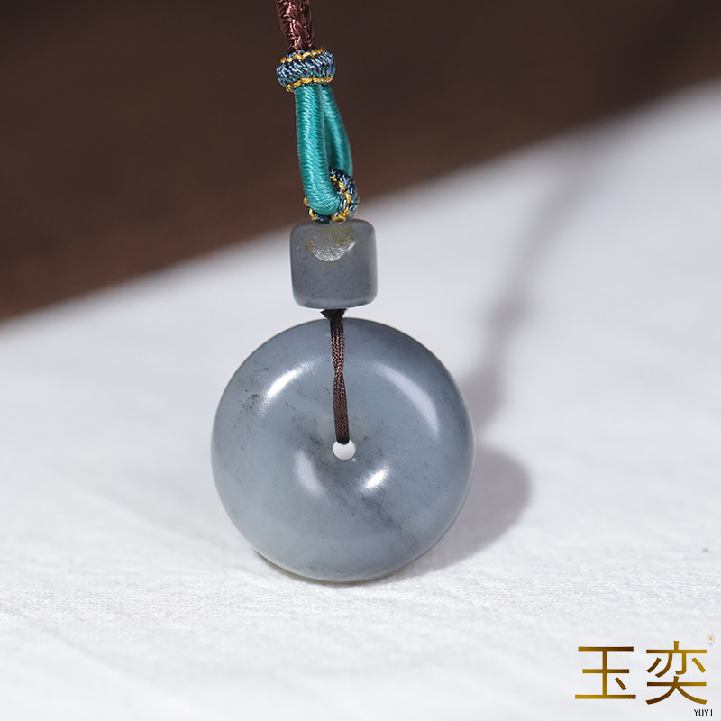 玉作新疆和田玉籽料青花平安扣