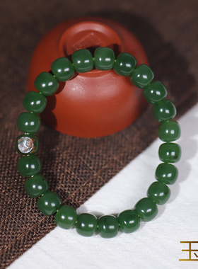 玉作新疆和田玉籽料碧玉老型珠