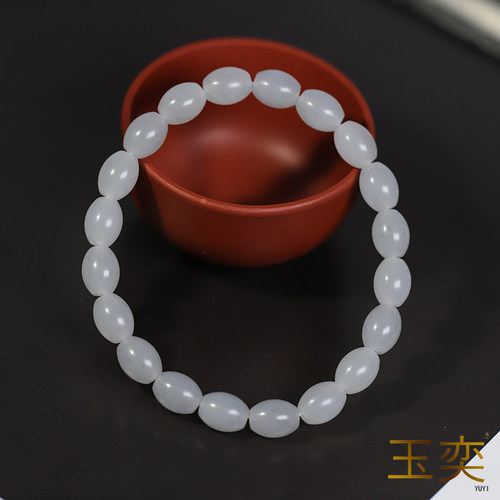 和田玉青花籽料苏工手链