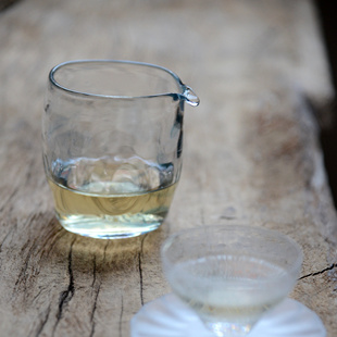 后朴展厅现货日本玻璃职人今井美智手作蓝墨公道杯茶具