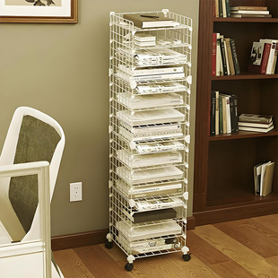 A4桌面文件架金属资料架文件框多层文件收纳架办公室文件夹可移动