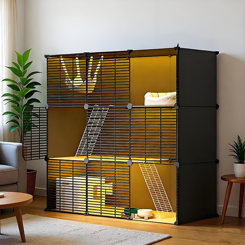 双层猫笼子超大自由空间家用室内猫窝猫托盘一体猫咪折叠幼猫专用,宠物/宠物食品及用品,猫笼子/猫别墅,淘宝优惠券,粉丝福利购,淘宝优惠卷