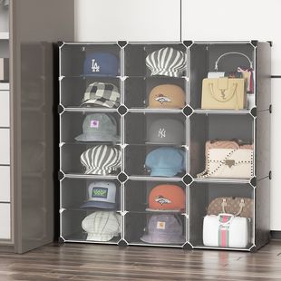 包包收纳柜子家用落地高级包包收纳神器卧室帽子存放包置物架透明