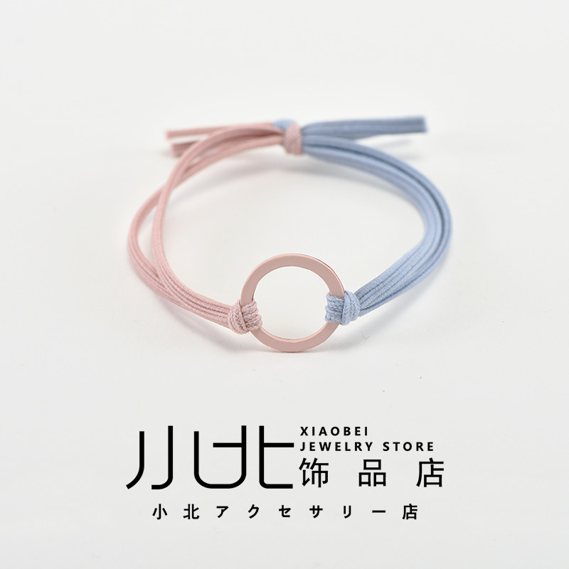 韩版ins风头绳简约皮筋森系女扎头橡皮筋高颜值发圈发绳发饰可
