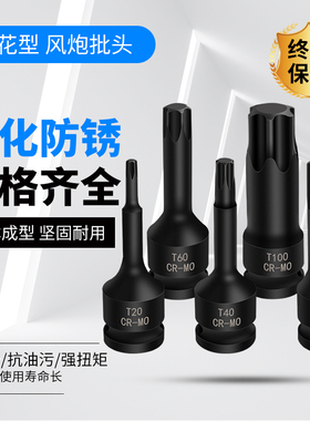 t30梅花内六角t60大飞t40批头t50旋具t45套筒t20气动扳手风炮工具