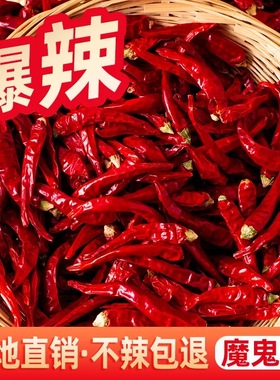 干辣椒红辣椒干货特辣香辣魔鬼辣椒小米椒朝天椒魔鬼辣椒辣椒粉面