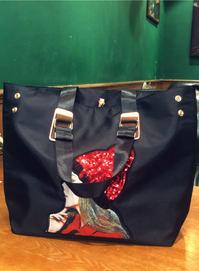 2024网红爆款包港风复古手提包购物袋妈妈托特包大独特轻便旅行女