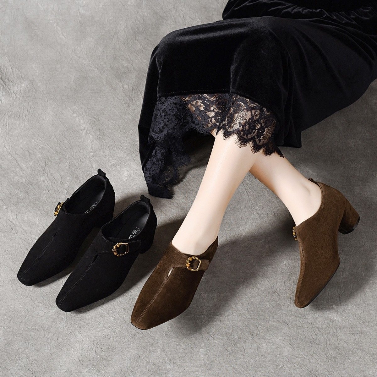 2026春季新款真皮女鞋软纯皮深口单鞋女真皮软底妈妈鞋绒面乐福鞋,女鞋,深口单鞋,淘宝优惠券,粉丝福利购,淘宝优惠卷