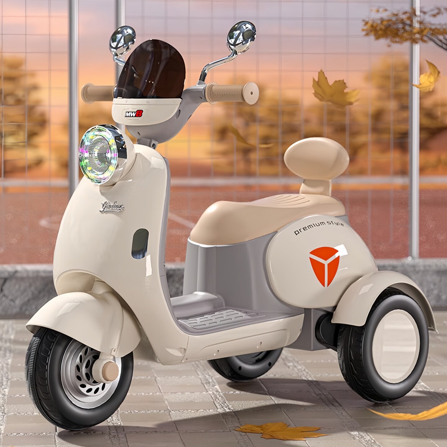 儿童电动摩托车三轮车男女孩宝宝小孩可坐人遥控充电玩具车电瓶车