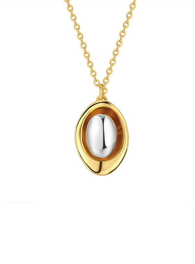 双色拼搭daartemis镀金吊坠