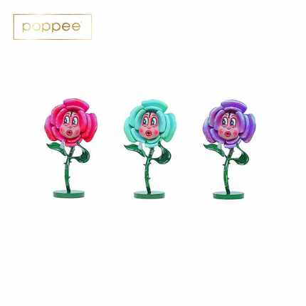 塑料花和她的珍珠泪原创设计装饰品宝丽石卡通可爱桌面造型小摆件