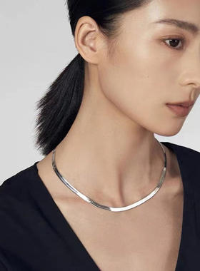 mistova星辰蛇骨链精工个性项链男女项链饰品素链锁骨链欧美