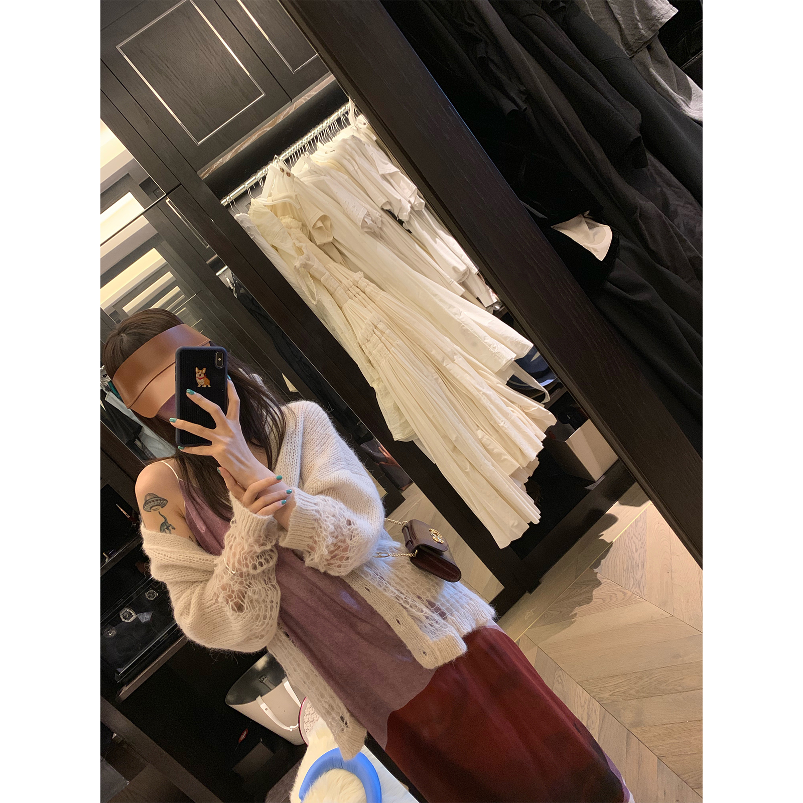 vcruan阿希哥 绝美吊带长裙女秋季新款韩版气质复古显瘦连衣裙