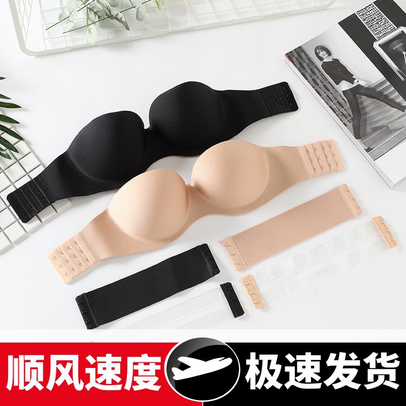 夏季防滑无肩带新品隐形文胸女士婚纱美背胸贴薄款性感聚拢内衣