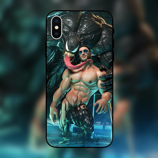 电影毒液肌肉男玻璃手机壳适用于苹果iPhone12PROMAX华为P40三星