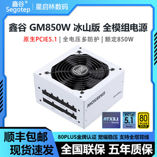 金牌全模组ATX3.1宽幅稳压电脑电源 850W冰山版 鑫谷GM650 750W