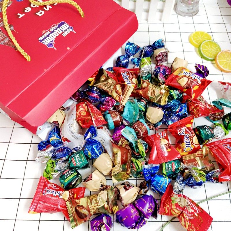 俄罗斯进口高端巧克力混合糖散装高级糖果新年混装糖礼盒年货送人