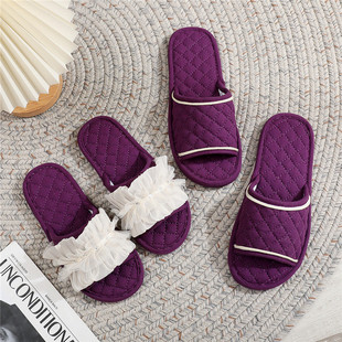 居家情侣布底棉麻拖鞋2025不扰民静音无声男女室内地板地砖秋四季