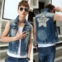 Xu hướng thời trang xuân hè lỗ denim vest nam phiên bản Hàn Quốc của chiếc áo vest trẻ trung tự canh - Dệt kim Vest vest nam cao cấp