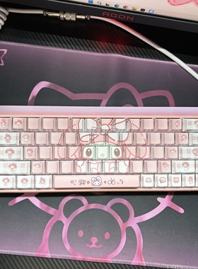 美乐蒂主题侧刻字透键帽 适配WootingEz63made68夜魔rs7迈从87等