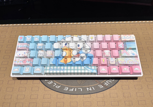 玉桂狗主题卡通侧透键帽适配Wootingez63made6884雨75rs7迈从87等