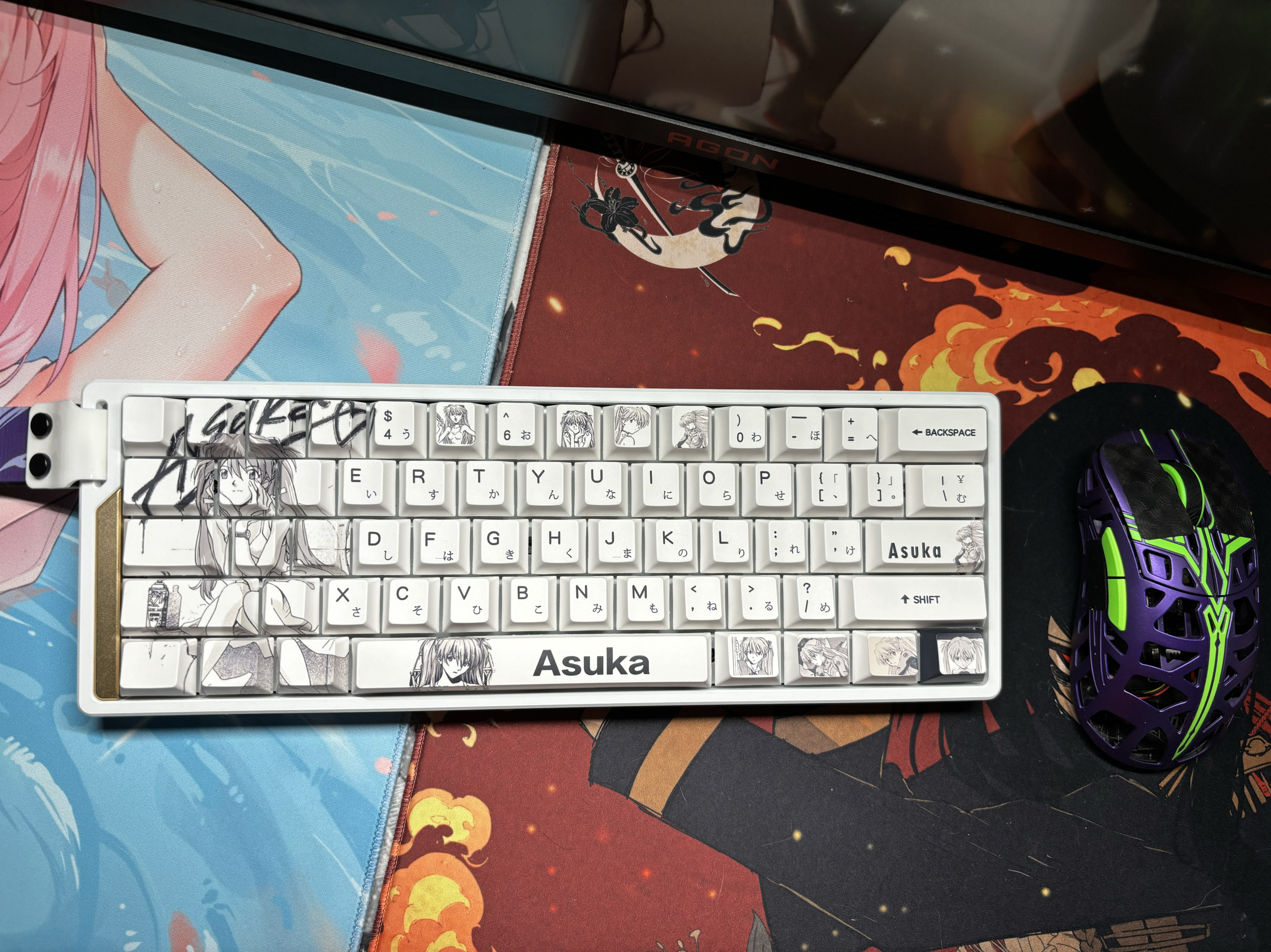 eva明日香主题正刻键帽 原厂高度适配Wooting ez63 made68 夜魔等