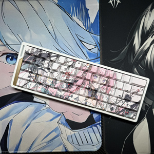 茜茜公主侧刻字透键帽定制款适配WootingEz63made6884夜魔迈从87