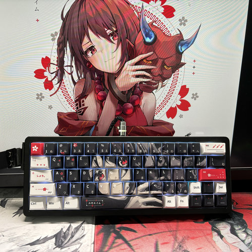 Yukiaim面具正刻键帽适配wootingez63mad68美加狮雨75rs7迈从87等
