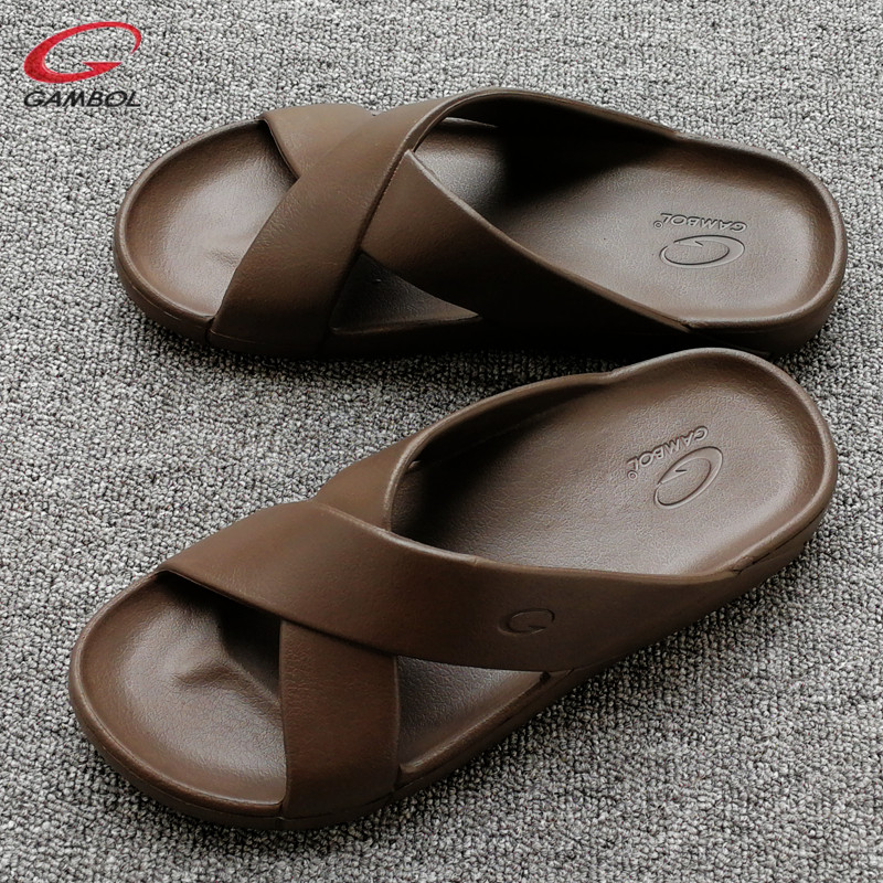 泰国进口GAMBOL软底居家一字拖男网红外穿防滑防水防臭沙滩凉拖鞋