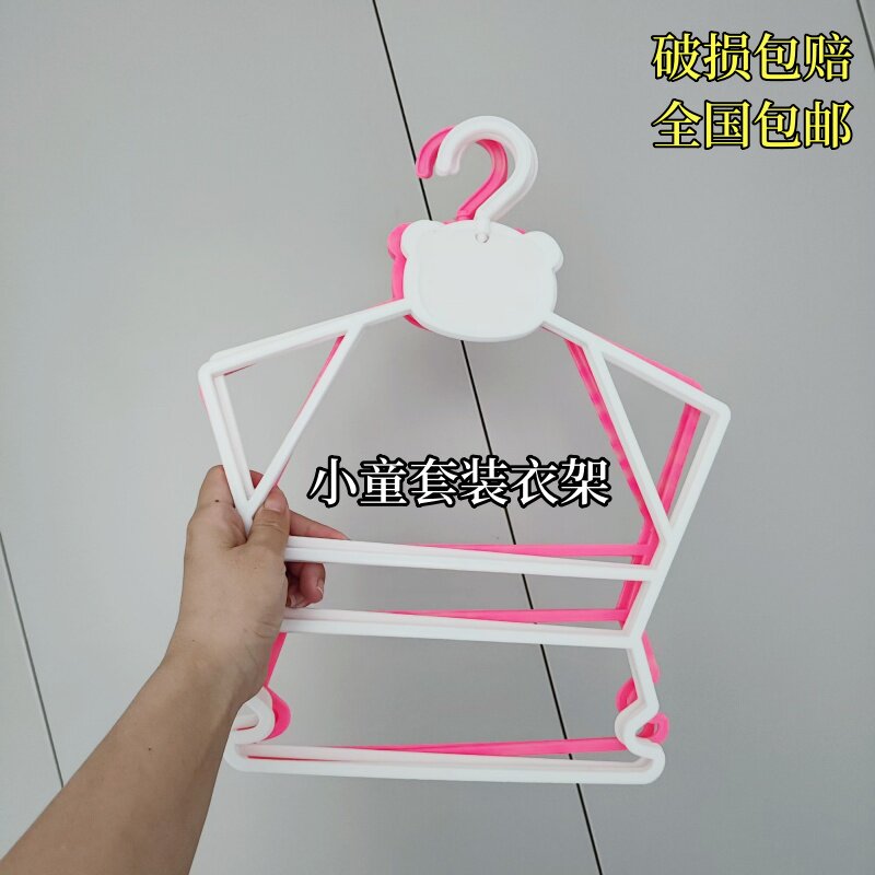 儿童服装店宝宝连体衣架挂小孩衣服架子铁钩加厚婴幼儿套装衣架子