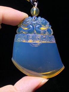 缅甸琥珀高蓝府上有龙24.3克