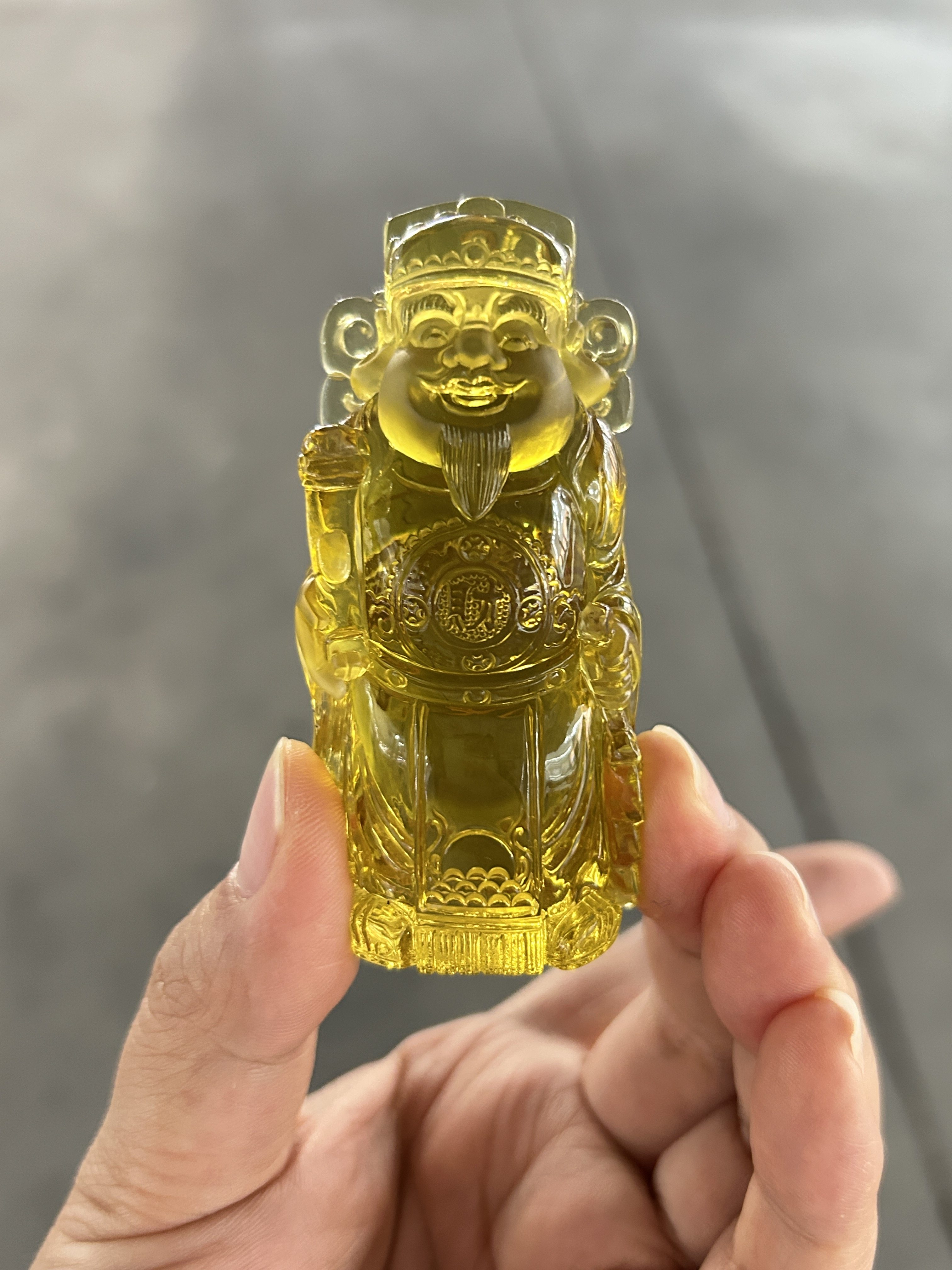 缅甸琥珀绿茶财神爷46.2克