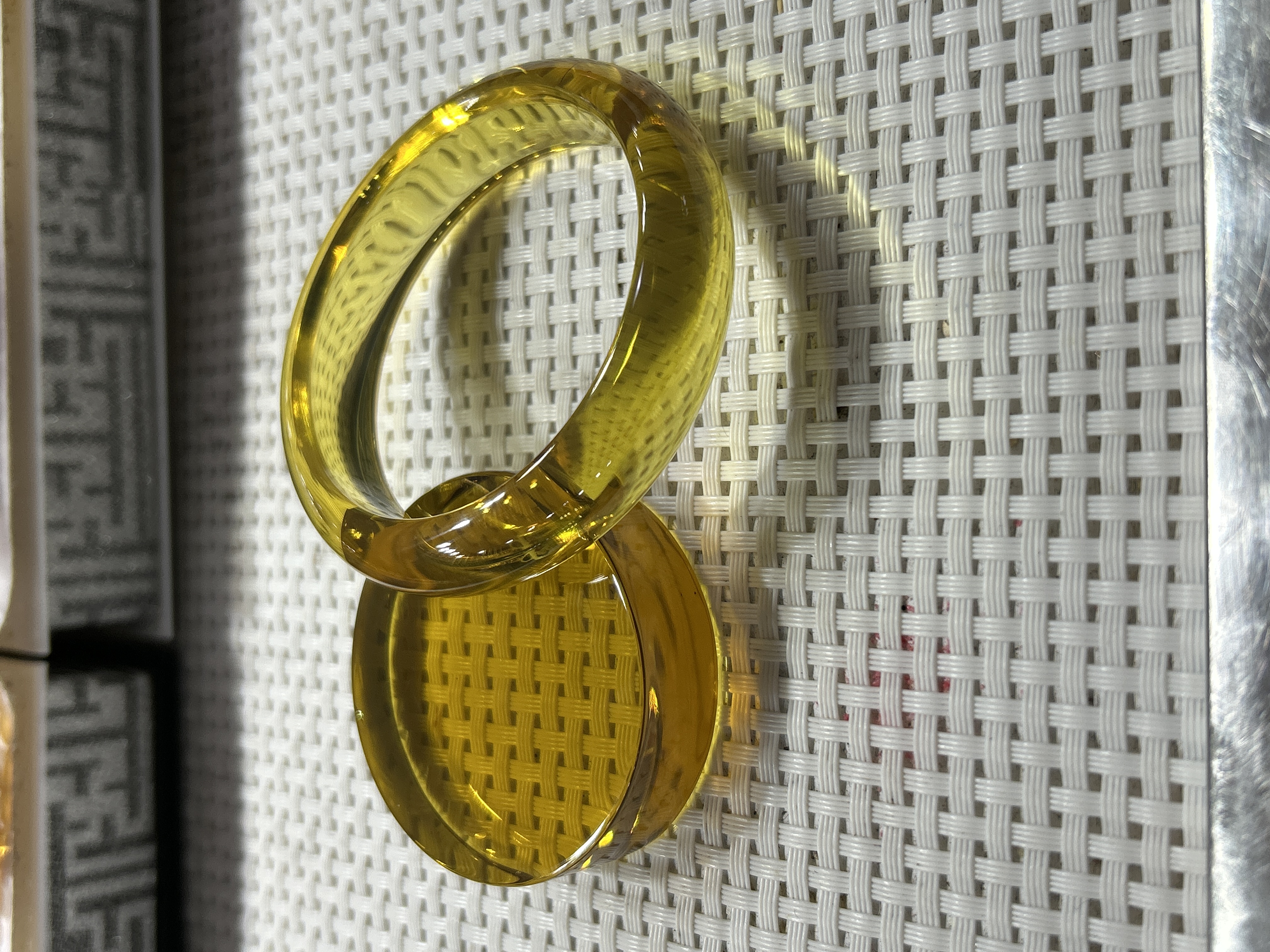 缅甸琥珀柳青手镯53.8