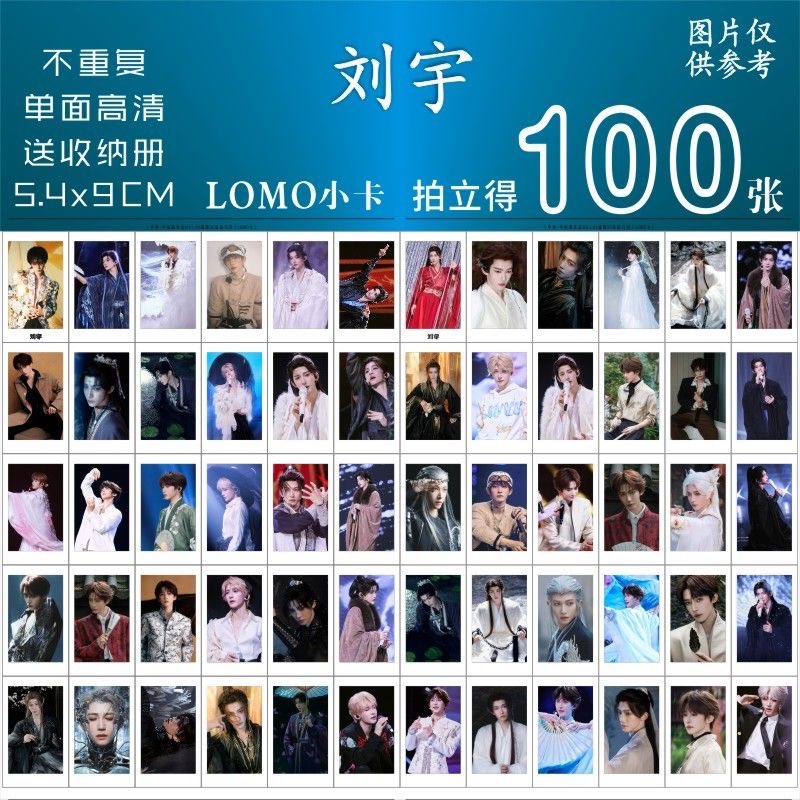 刘宇上海站演唱会小卡周边专辑饭制古风拍立得lomo三寸自印收纳册