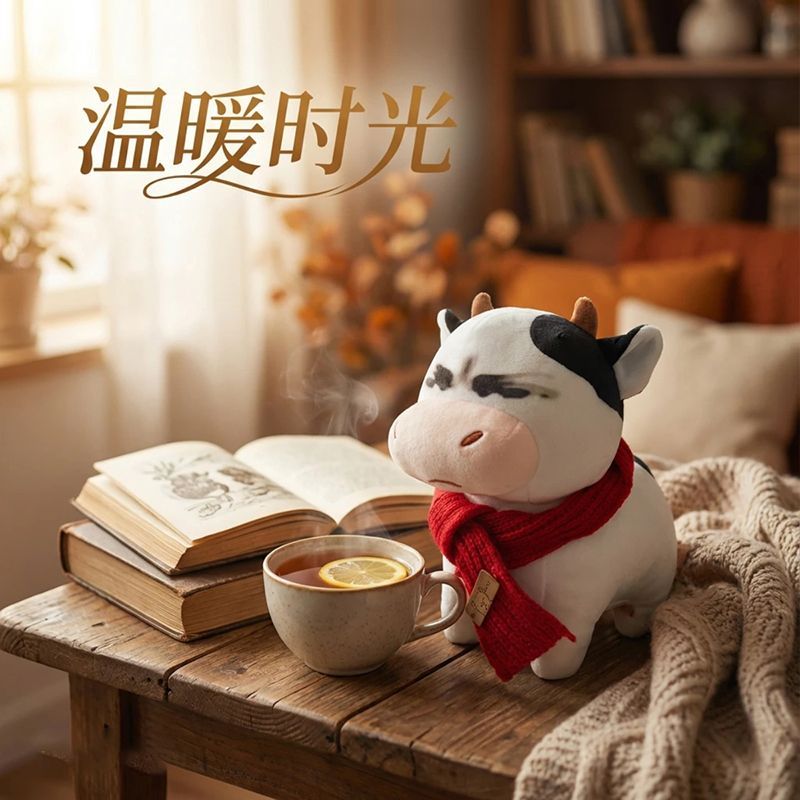 网红阿哞特拉斯草地牛送对象搞怪傲娇emo丑萌暴躁不服气奶牛公仔