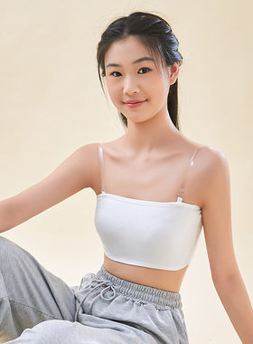 透明肩带内衣学生小背心跳舞内搭