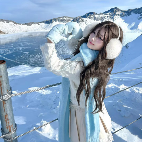 白色耳包大号毛绒耳捂子保暖防冻冬季耳罩女防寒骑行加厚耳套耳暖