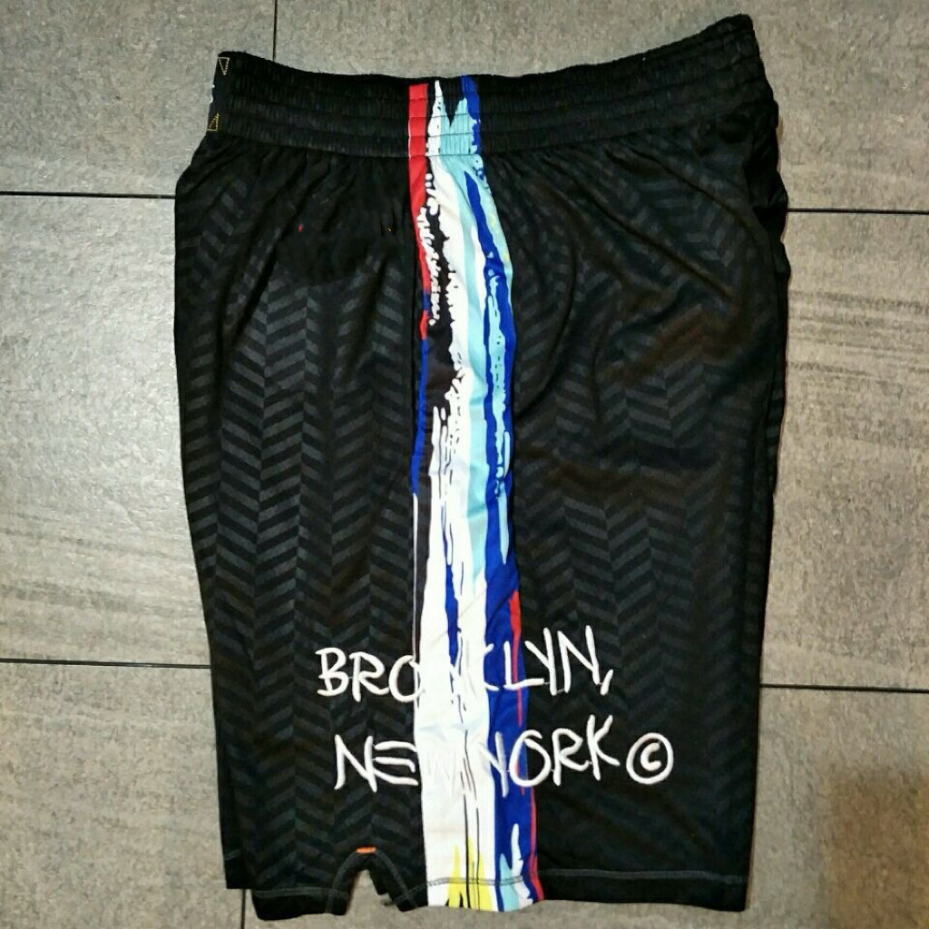 刺绣篮球裤运动裤速干篮球男女短裤跑步训练五分裤篮网复古黑色