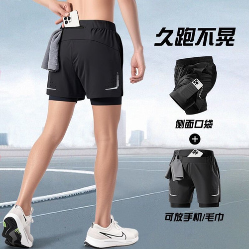 跑步短裤男可放手机神器夏季运动马拉松专业健身训练裤子速干内衬