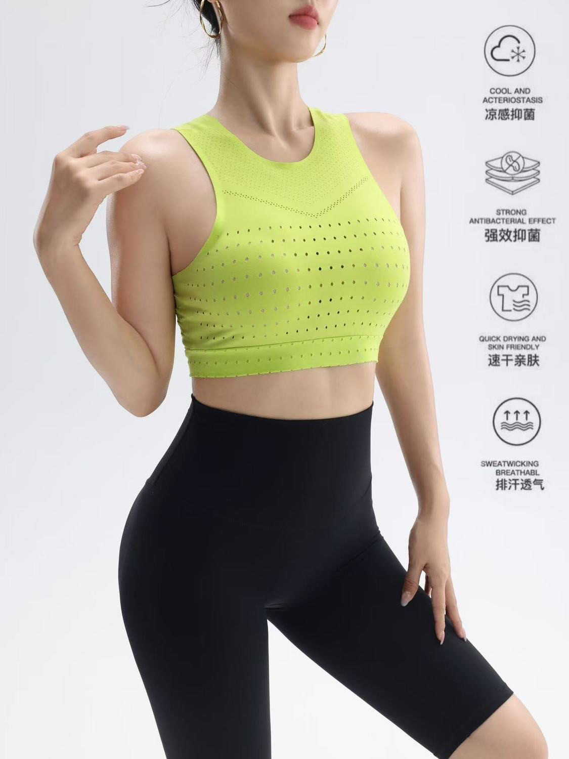 美式高街紧身运动背心露肚挤眼辣妹羽毛球网球跳绳居家瑜伽上衣